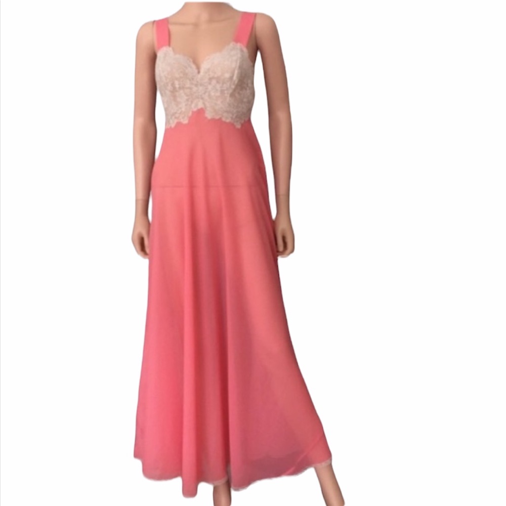 Vintage Fischer 1960’s long gown with lace detailing